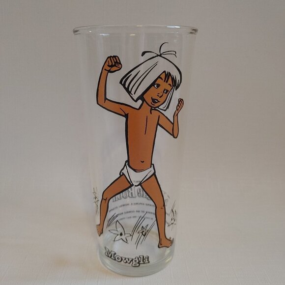 VINTAGE 1966 Jungle Book Glass Mowgli Walt Disney Productions Rudyard Kipling - Picture 1 of 5